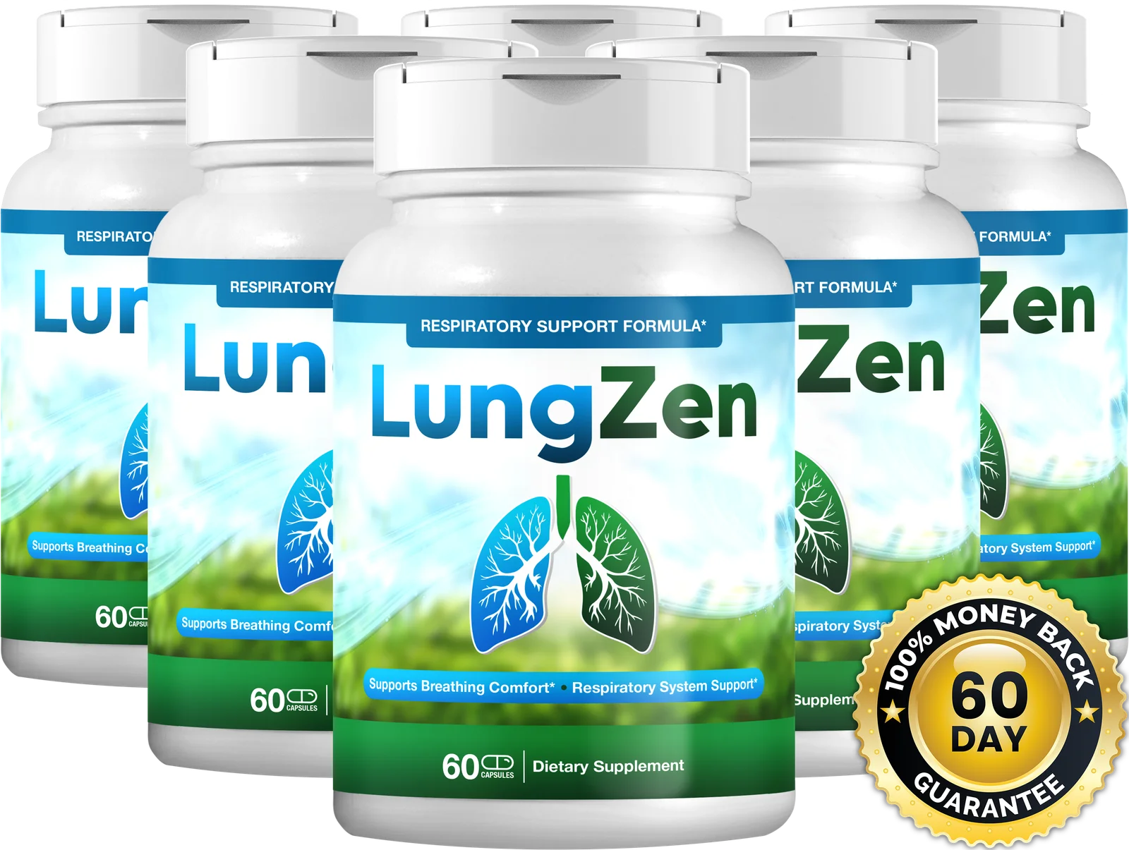 6 bottles LungZen 180 day supply